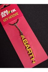 ABARTH OTO ANAHTARLIK PLASTİK SARI-KROM (1 ADET )