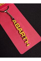ABARTH OTO ANAHTARLIK PLASTİK SARI-KROM (1 ADET )