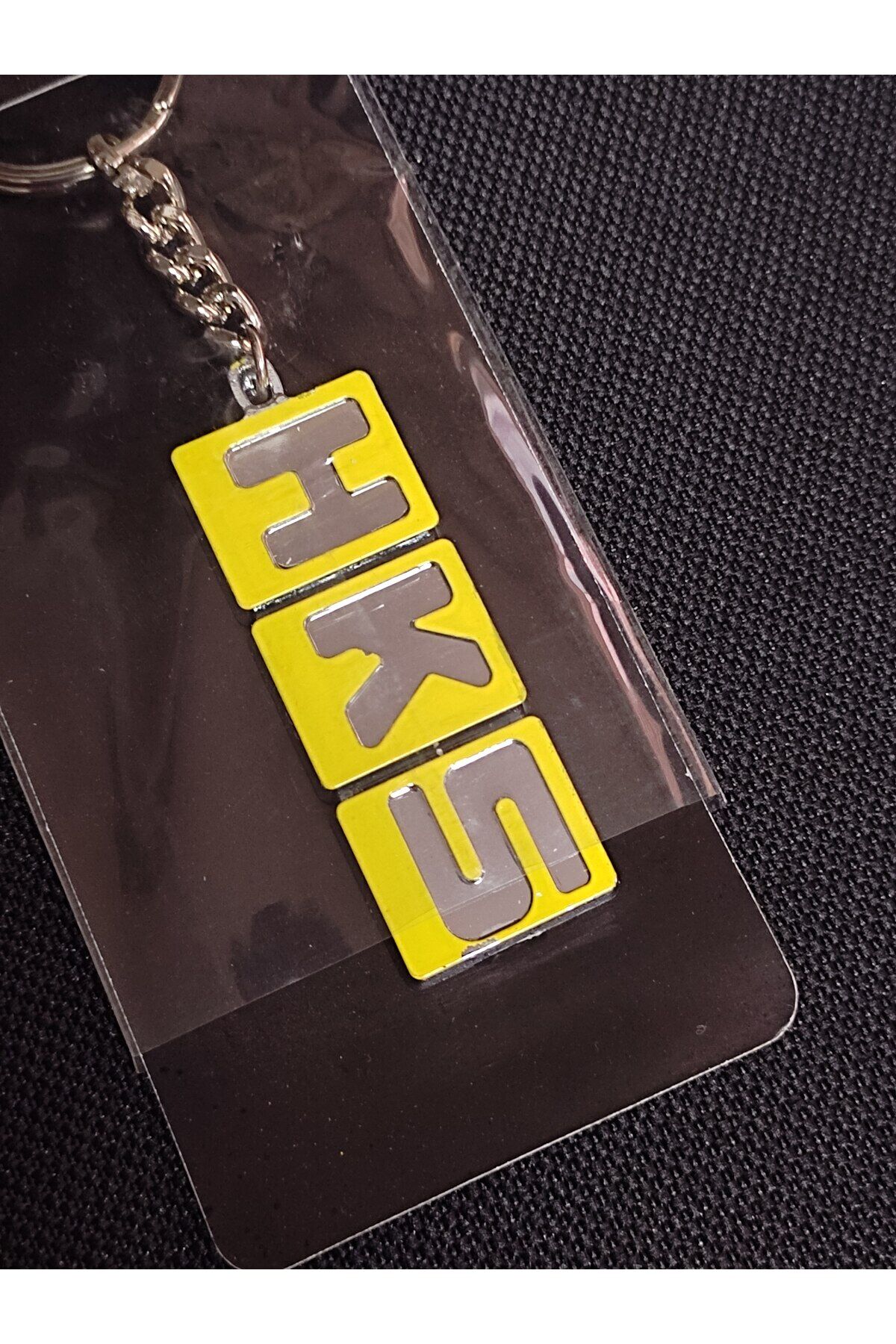 HKS OTO ANAHTARLIK PLASTİK SARI-KROM (1 ADET )