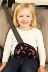 Çocuk Emniyet Kemeri Düzenleyici Ve Tutucu Emniyet Kemer Pedi(SİYAH-Pembe Renk) Yumuşak kumaş