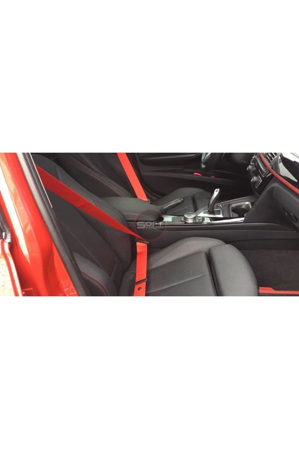 6 Metre Renkli Emniyet Kemeri '' Kırmızı ''