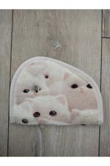 Çocuk Emniyet Kemeri Düzenleyici Ve Tutucu Emniyet Kemer Pedi(BEYAZ KEDİ GÖRSELLİ) Yumuşak kumaş