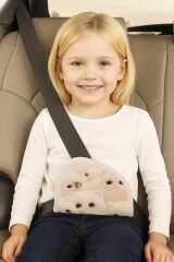 Çocuk Emniyet Kemeri Düzenleyici Ve Tutucu Emniyet Kemer Pedi(BEYAZ KEDİ GÖRSELLİ) Yumuşak kumaş