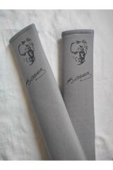 DİJİTAL ATATÜRK BASKILI SİYAH BASKI -GRİ Araç Emniyet Koltuk Kemer Kılıfı & Ped 2 ADET YUMUŞAK KUMAŞ