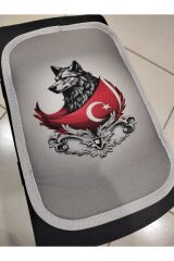 DİJİTAL BOZKURT&BAYRAK BASKI Oto Kol Dayama Minderi 29x19 Cm Kaymaz Alt Yüzey (LASTİKLİ SABİTLEME)