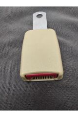 Emniyet Kemeri Kilit Uzun Ayak Demir Bağlama Klipsi (BEJ RENK)