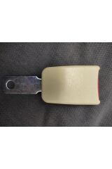 Emniyet Kemeri Kilit Uzun Ayak Demir Bağlama Klipsi (BEJ RENK)