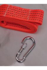 Çeki Halatı 3 Ton 5 METRE (ÇEKME HALATI) Kumaş 10 MM VİDALI ÇENGELLİ KARABİNALI,