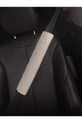 Emniyet KEMERİ Koltuk Kemer Pedi 2 ADET (BEJ RENK) (ORJİNAL PRESLİ DESENLİ KUMAŞ )