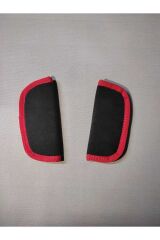 ALKANTARA BEBEK KOLTUK KEMER PEDİ(2adet) Yumuşak  Puset Mama Sandalyesi (ANTRASİT-KIRMIZI KENAR)