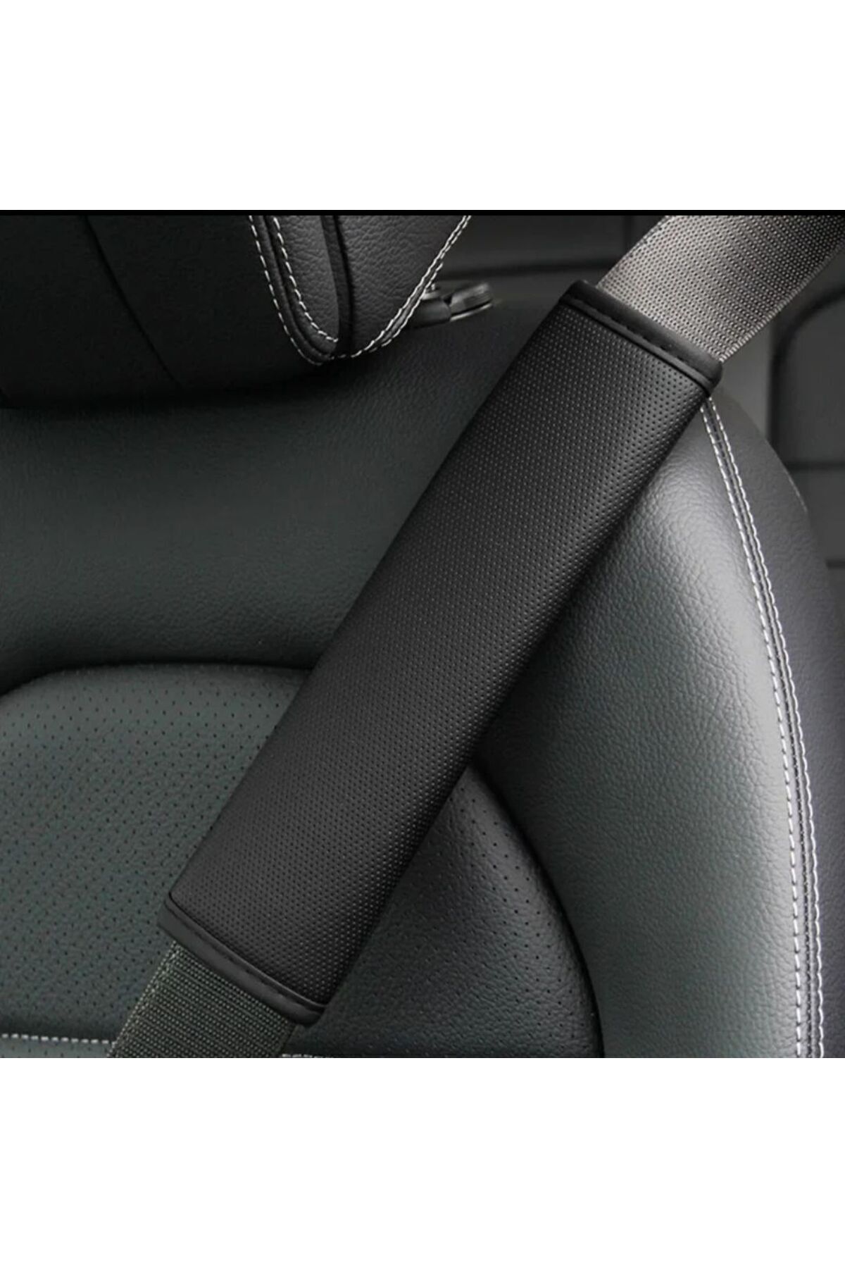 Emniyet kemeri rahatlatıcı omuz pedi 2 adet (Desenli suni deri)