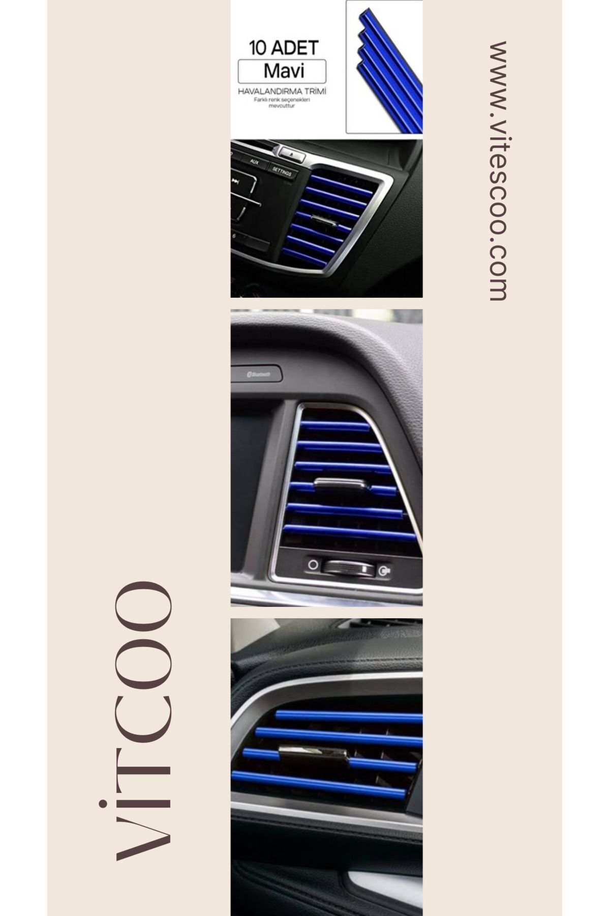 Araç Içi Havalandırma Izgarası Dekoratif Şerit