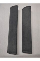 Antrasit Alkantara Emniyet Kemer Pedi 2 ADET – 5mm Süngerli, Yumuşak ve Nefes Alabilen Konfor Kılıfı