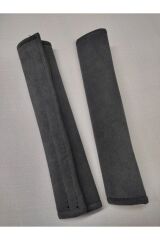 Antrasit Alkantara Emniyet Kemer Pedi 2 ADET – 5mm Süngerli, Yumuşak ve Nefes Alabilen Konfor Kılıfı