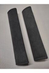 Antrasit Alkantara Emniyet Kemer Pedi 2 ADET – 5mm Süngerli, Yumuşak ve Nefes Alabilen Konfor Kılıfı