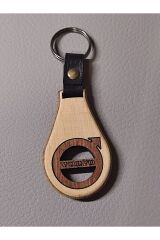 El Yapımı (Handmade) Ahşap Oto Anahtarlık Ceviz Maun Ağacı (VOLVO)