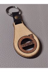 El Yapımı (Handmade) Ahşap Oto Anahtarlık Ceviz Maun Ağacı (VOLVO)