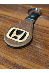 El Yapımı (Handmade) Ahşap Oto Anahtarlık Ceviz Maun Ağacı (HONDA)