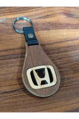 El Yapımı (Handmade) Ahşap Oto Anahtarlık Ceviz Maun Ağacı (HONDA)