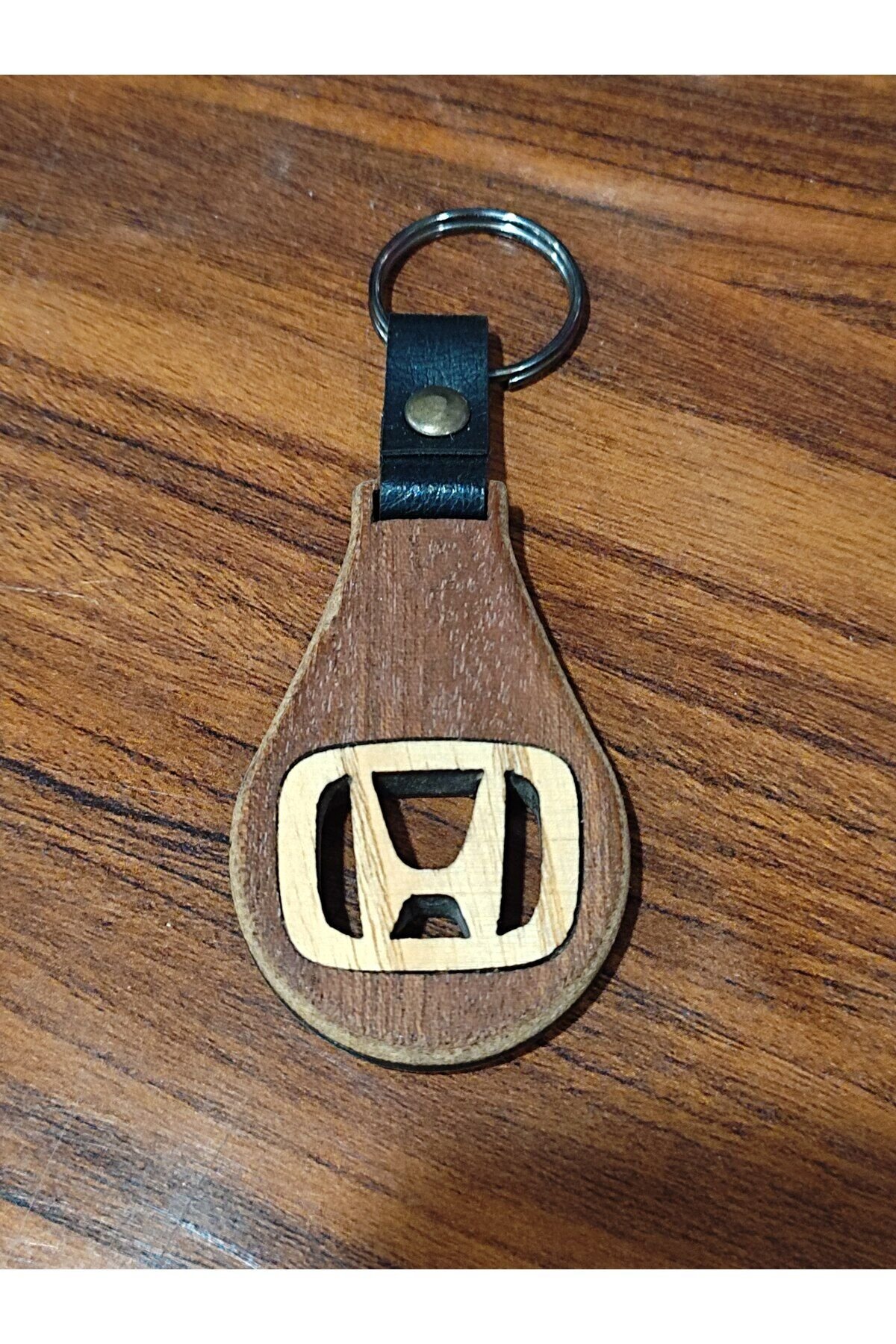 El Yapımı (Handmade) Ahşap Oto Anahtarlık Ceviz Maun Ağacı (HONDA)
