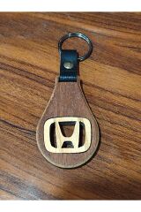 El Yapımı (Handmade) Ahşap Oto Anahtarlık Ceviz Maun Ağacı (HONDA)