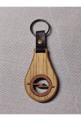 El Yapımı (Handmade) Ahşap Oto Anahtarlık Ceviz Maun Ağacı (OPEL)