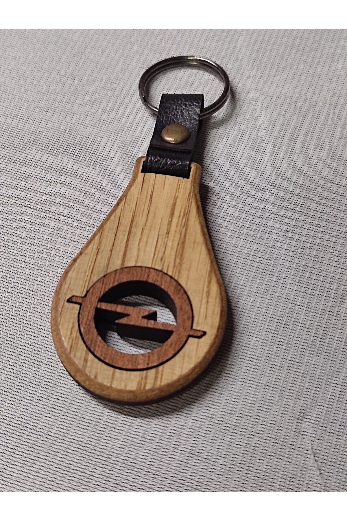 El Yapımı (Handmade) Ahşap Oto Anahtarlık Ceviz Maun Ağacı (OPEL)