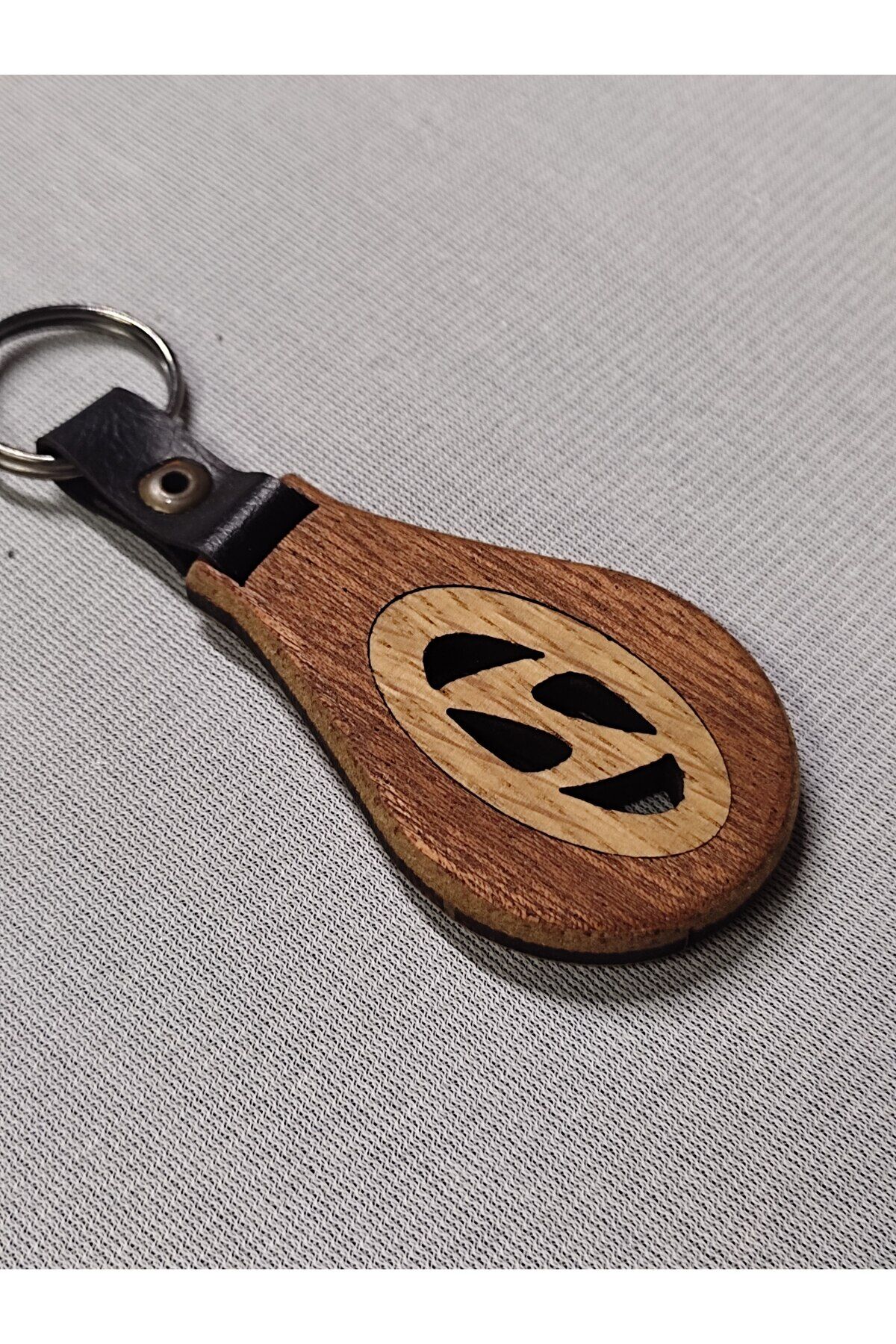 El Yapımı (Handmade) Ahşap Oto Anahtarlık Ceviz Maun Ağacı (HYUNDAİ)