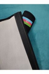 DİJİTAL AZERBAYCAN BAYRAĞI BASKILI SİYAH Oto Emniyet Kemer Kılıfı & Ped 2 ADET (DÜZ YUMUŞAK KUMAŞ)