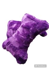 BOYUN Yastığı Peluş Menekşe Mor Seyahat 2 ADET