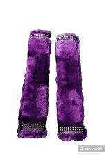 BOYUN Yastığı ve Taş Detaylı Kemer pedi Peluş Menekşe Mor (1 TAKIM)