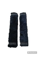 BOYUN Yastığı ve Taş Detaylı Kemer pedi Peluş SİYAH (1 TAKIM)