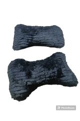 BOYUN Yastığı ve Taş Detaylı Kemer pedi Peluş SİYAH (1 TAKIM)