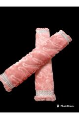 BOYUN Yastığı ve Taş Detaylı Kemer pedi Peluş AÇIK PEMBE (1 TAKIM)