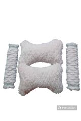 BOYUN Yastığı ve Taş Detaylı Kemer pedi Peluş PUDRA PEMBE (1 TAKIM)