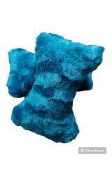 BOYUN Yastığı ve Taş Detaylı Kemer pedi Peluş KOYU TURKUAZ (1 TAKIM)