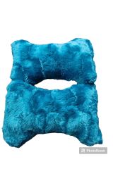 BOYUN Yastığı ve Taş Detaylı Kemer pedi Peluş KOYU TURKUAZ (1 TAKIM)