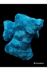 BOYUN Yastığı Peluş Menekşe KOYU TURKUAZ Seyahat 2 ADET