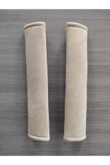 Emniyet KEMERİ Koltuk Kemer Pedi 2 ADET (YUMUŞAK KUMAŞ) (VOLEUR KUMAŞ) Bej