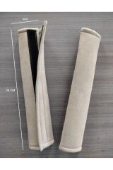 Emniyet KEMERİ Koltuk Kemer Pedi 2 ADET (YUMUŞAK KUMAŞ) (VOLEUR KUMAŞ) Bej