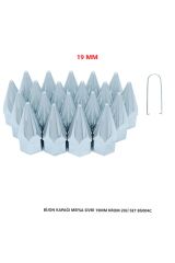 A Kalite Bijon Kapağı Sivri 17 Mm Krom 20 Li Set