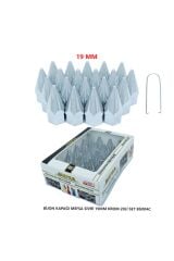 A Kalite Bijon Kapağı Sivri 17 Mm Krom 20 Li Set
