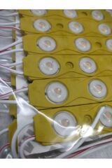 1.8 Watt 3 Ledli (TURUNCU) Parmak Led Modül Mercekli (12 V)(10 aDET)