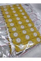 1.8 Watt 3 Ledli (TURUNCU) Parmak Led Modül Mercekli (12 V)(10 aDET)