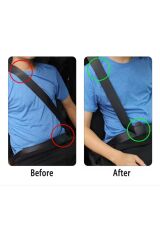 Hakiki Deri Oto Emniyet Kemeri Düzenleyici – Konfor ve Güvenlik (1 Adet)