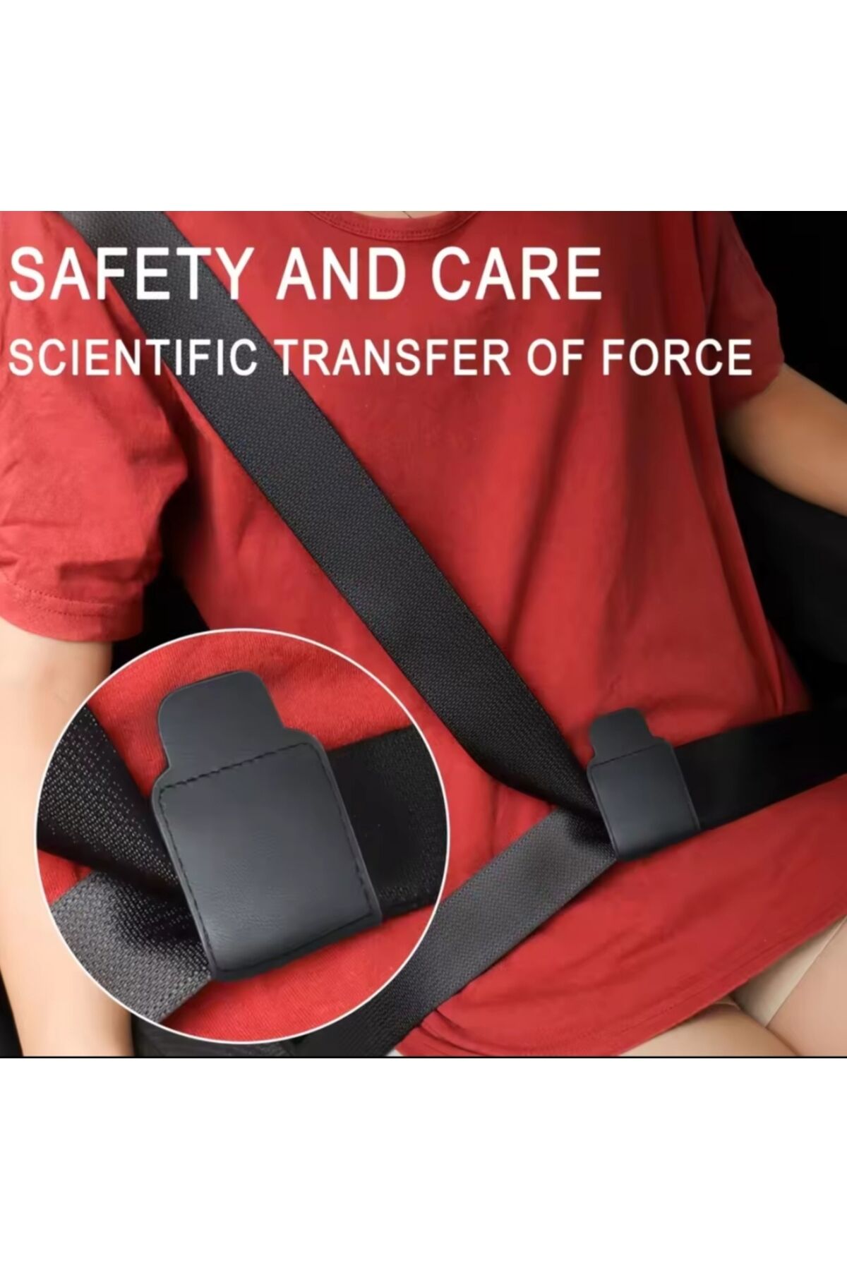 Hakiki Deri Oto Emniyet Kemeri Düzenleyici – Konfor ve Güvenlik (1 Adet)