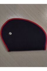 Çocuk Emniyet Kemeri Düzenleyici Ve Tutucu Emniyet Kemer Pedi(Kırmızı ve renkli Kenar) (Siyah Renk)