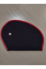 Çocuk Emniyet Kemeri Düzenleyici Ve Tutucu Emniyet Kemer Pedi(Kırmızı ve renkli Kenar) (Siyah Renk)