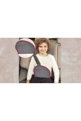 Çocuk Emniyet Kemeri Düzenleyici Ve Tutucu Emniyet Kemer Pedi(Kırmızı ve renkli Kenar) (Siyah Renk)