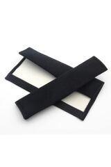 Düz Sade Siyah Nakışsız Kemer Pedi 2 Adet Suni Deri